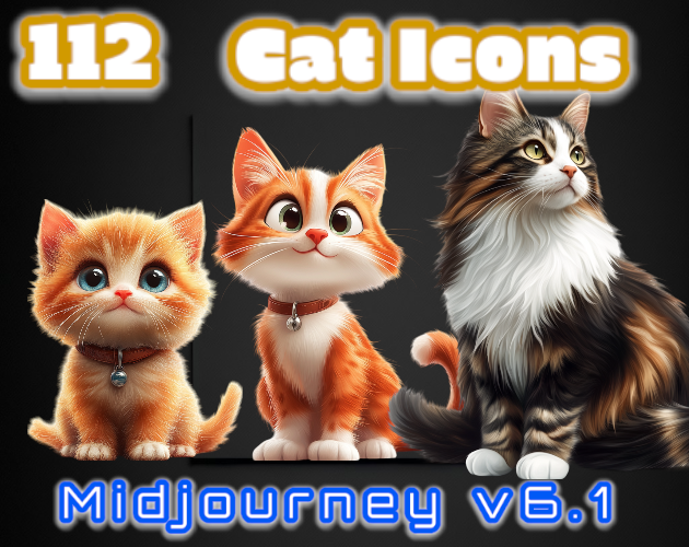 112 Cat Icons | MJv6.1