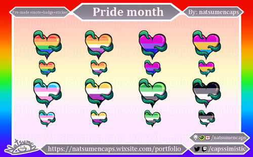 Pride - Pre-made emote   bit/sub badges