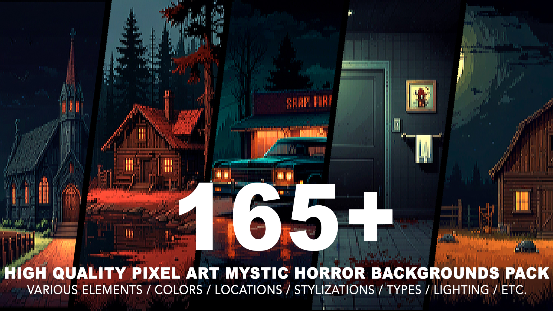 165  MYSTIC PIXEL ART BACKGROUNDS