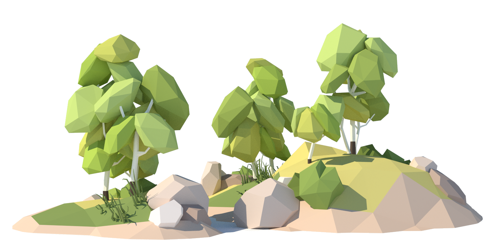 Low Poly Rock Pack