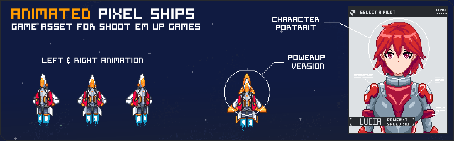 Animated Pixel Ships