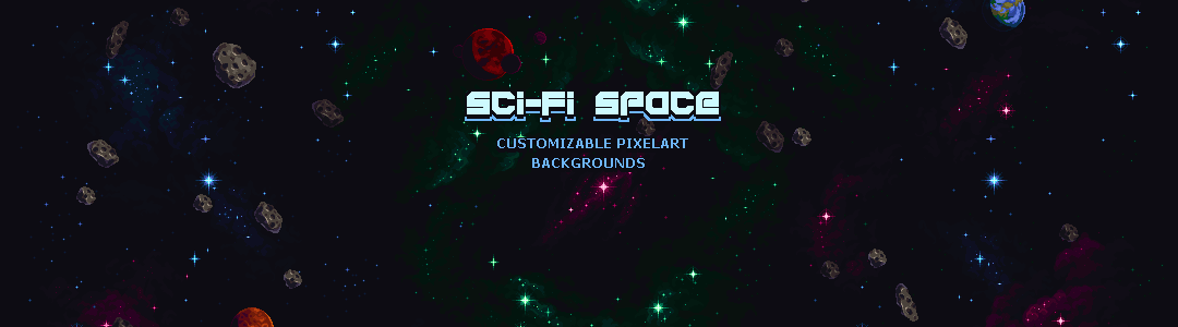 Sci-Fi Space - Customizable Pixelart Backgrounds