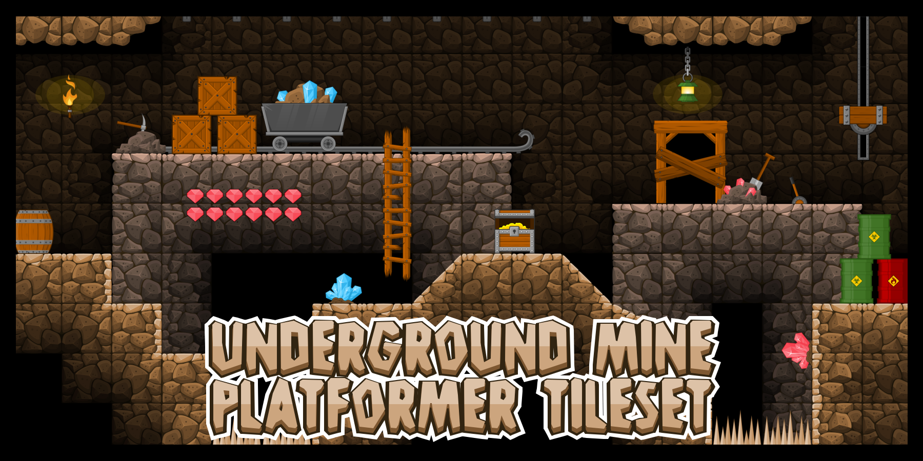 Underground Mine - Platformer Tileset