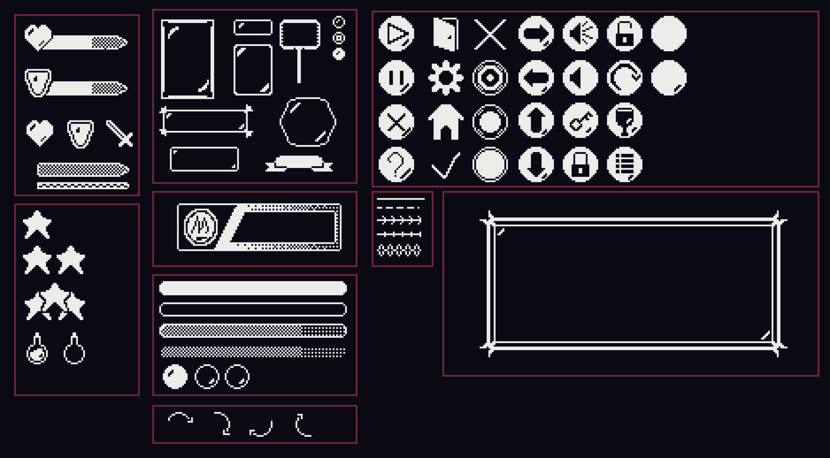 1-Bit Game UI Pack