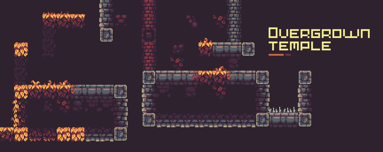 [CC 1.0] Overgrown Temple Tileset