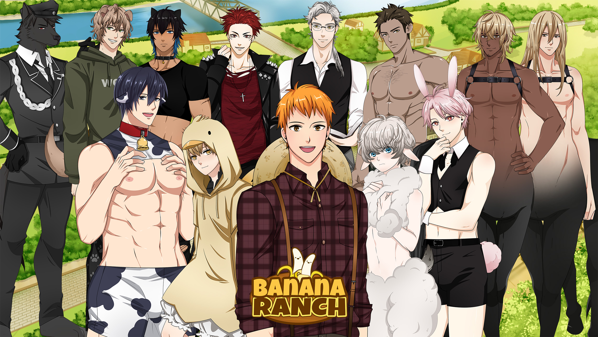 Banana Ranch: 18  BL/Yaoi/Gay Visual Novel / Dating sim game