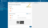Leave "Default" applications settings to use the <b>ThingsBoard Live</b> mobile application.