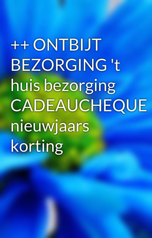    ONTBIJT BEZORGING 't huis bezorging CADEAUCHEQUE nieuwjaars korting by tisewesevec