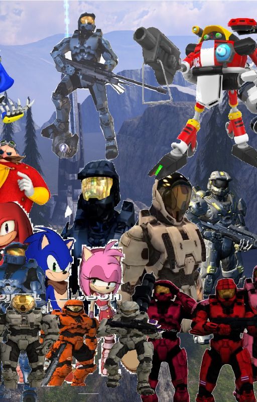 Team Sonic VS Red vs Blue by AmrullahMohammad2