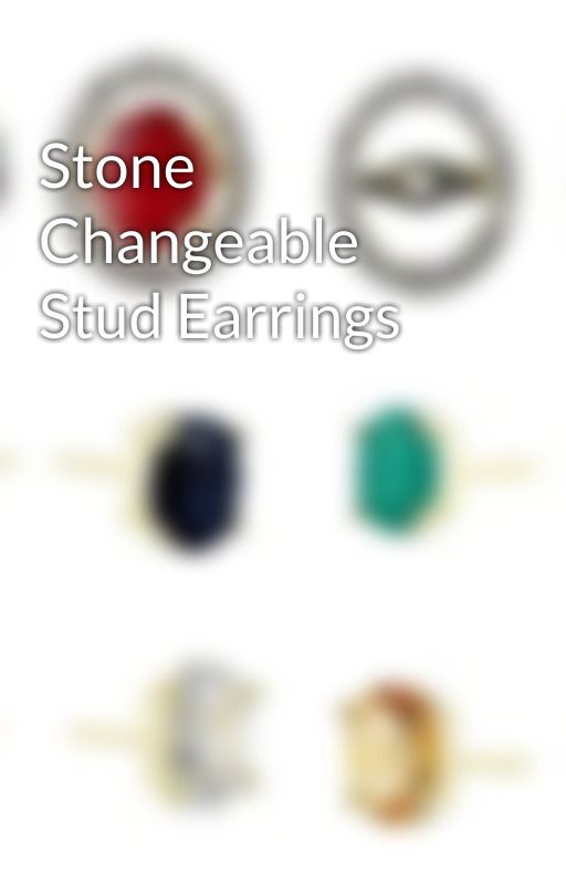 Stone Changeable Stud Earrings by OvalShapedStone