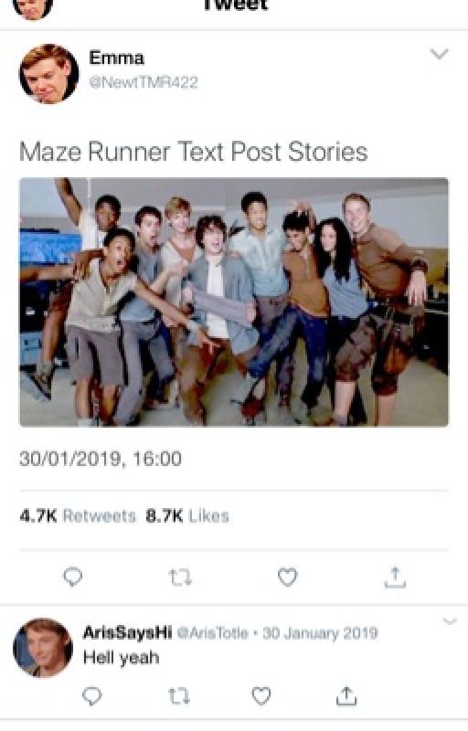 Maze Runner Text Post Stories  by -PeterStarkson-