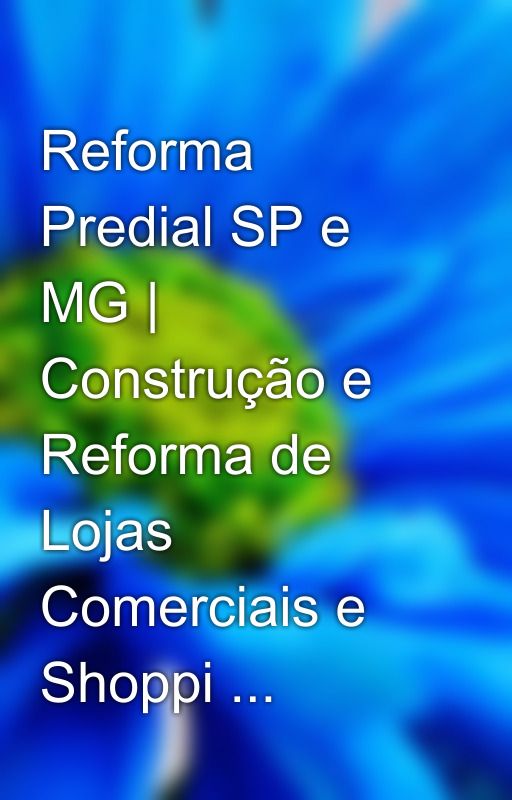 Reforma Predial SP e MG | Construção e Reforma de Lojas Comerciais e Shoppi ... by bauenengenharia