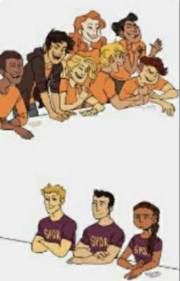 Percy Jackson and friends react to their own fan art cover