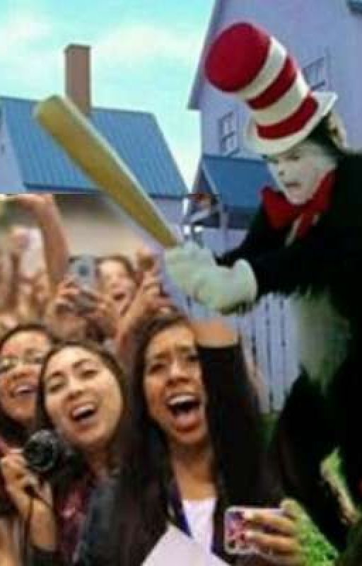 The Cat in the Hat beats Jhonen V Fangirls with a Bat by CelerynPeanutButter