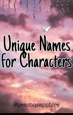 ✔️Unique Names for Characters cover