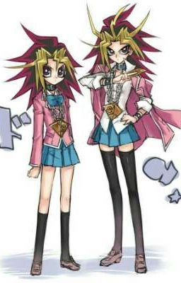 Fem Yugi and Atem x Male reader cover