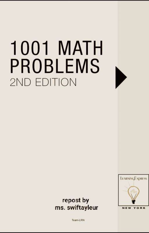 1001 MATH
 PROBLEMS
 2ND EDITION by sugarcubeXx13