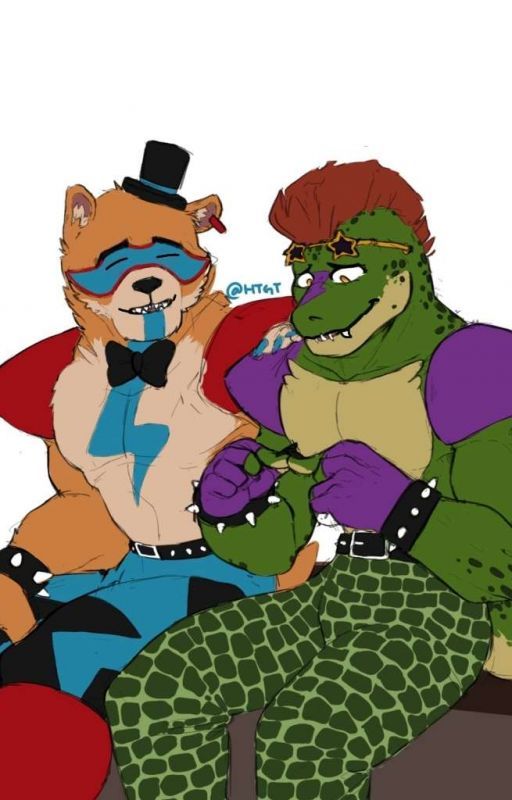 Glamrock Freddy x Montgomery Gator by Lancelot_Alpha