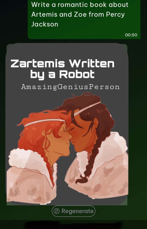 Zartemis Written By a Robot  by AmazingGeniusPerson