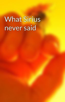 What Sirius never said cover