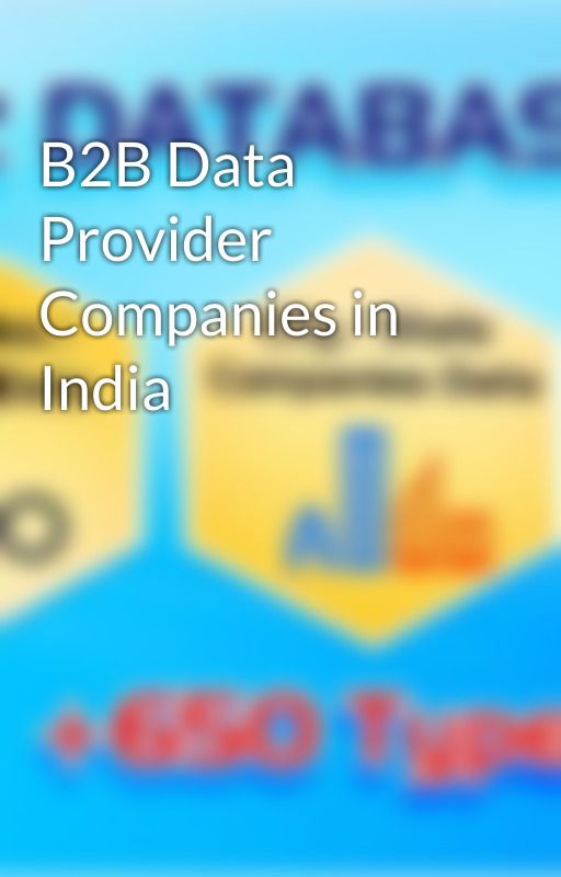 B2B Data Provider Companies in India by b2bdataprovider