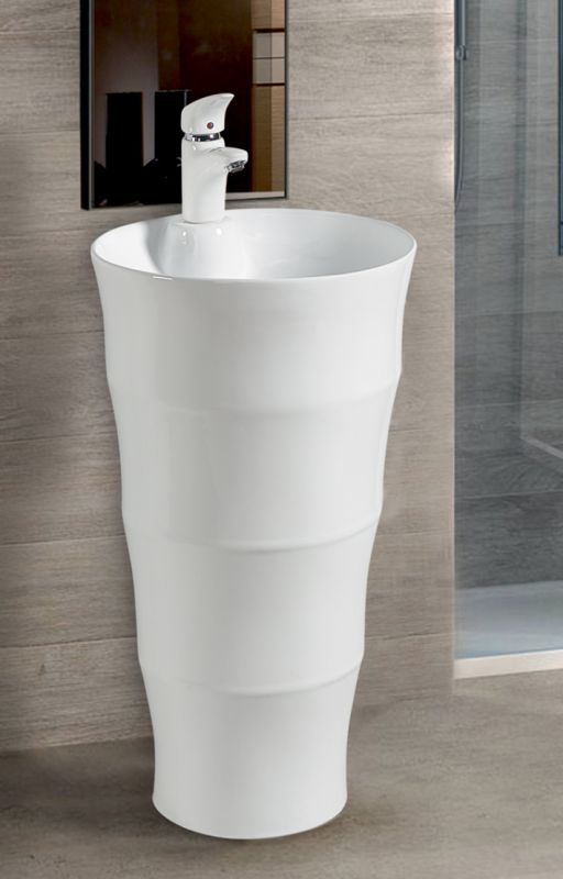 Change the look of your bathroom by putting it in a standing wash basin by mozioceramics