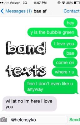 band texts [frerard, perrentes, cashby, kellic, jalex, & more] cover