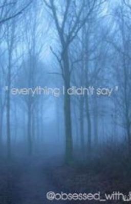 "Everything I didn't say" cover