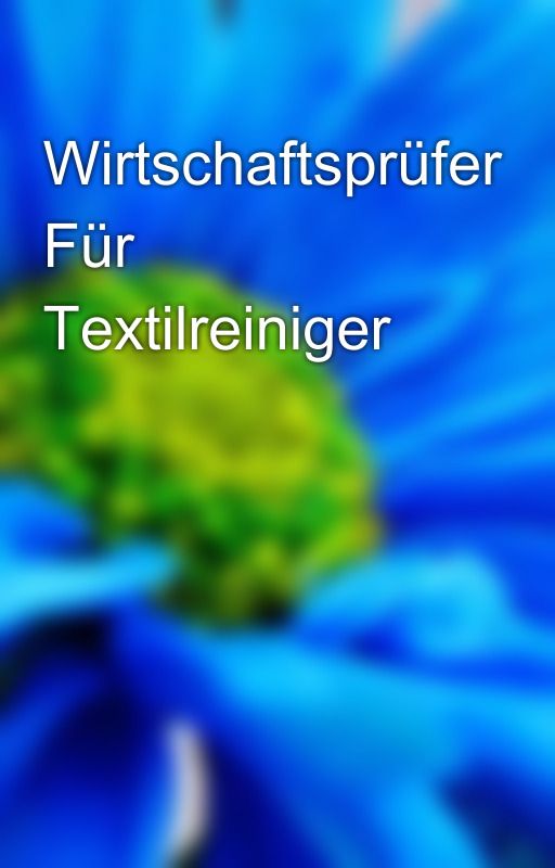 Wirtschaftsprüfer Für Textilreiniger by wally92man