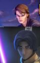 Star Wars Rebel Ezra Shan with Anakin Skywalker by DestroyerKnightAsh