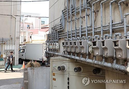 서울 용산구 건물에 설치된 가스 계량기