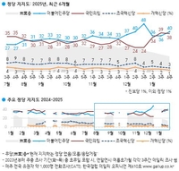 국민의힘 38%·민주 40%…이재명 31%·김문수 11%[한국갤럽](종합)