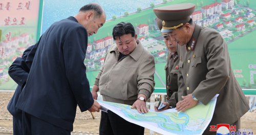 북한 김정은, 평안북도 수해지역 복구건설사업 현지지도