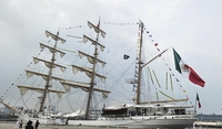 Un buque escuela de México llega al puerto de Incheon
