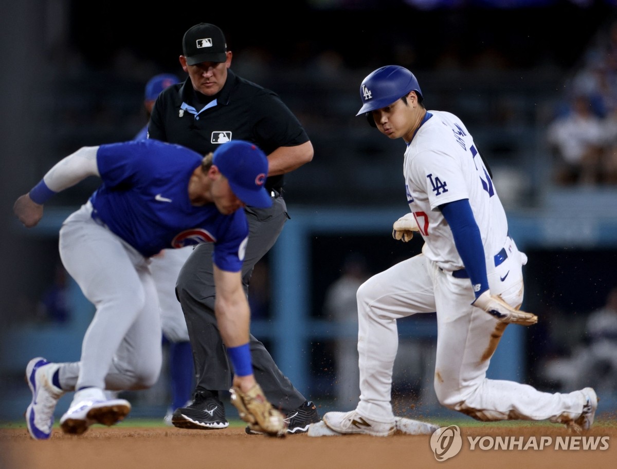 47호 도루 성공하는 오타니