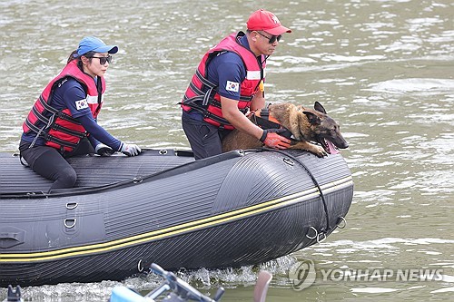 물에 잠긴 시신 찾아내는 '개코'…10분도 안 돼 '멍멍!'