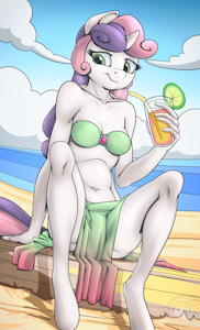 Sweetie Belle Beach by mysticalpha