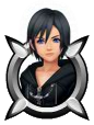 Xion's sprite in Kingdom Hearts Magical Puzzle Clash.