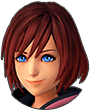 Unused idle sprite of Kairi not in combat as a party member.