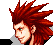 Axel's battle sprite that shows him with darker shade of his hair.