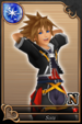 Sora card (card 16) from Kingdom Hearts χ