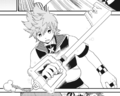 Roxas as he appears in the Kingdom Hearts II manga.