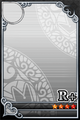 an empty R  Upright card