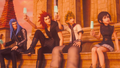 Isa, Lea, Roxas and Xion eat ice cream on top of the Clock Tower after the final battle.