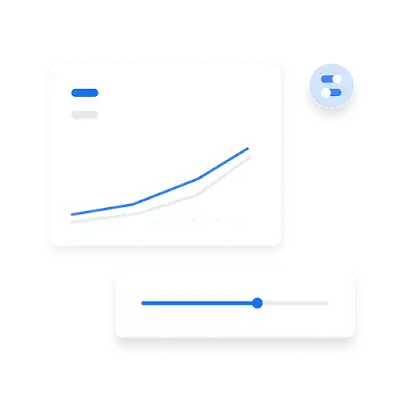 UI rasio klik dan rasio konversi pada grafik.