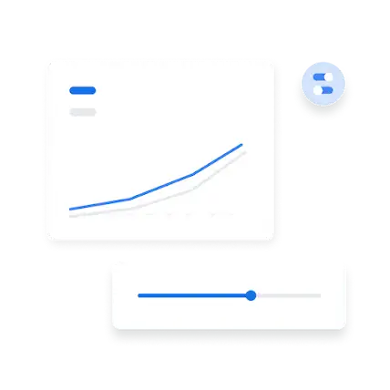 UI rasio klik dan rasio konversi pada grafik.