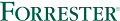 Logo for the analyst firm Forrester. Green Caps lock letters.