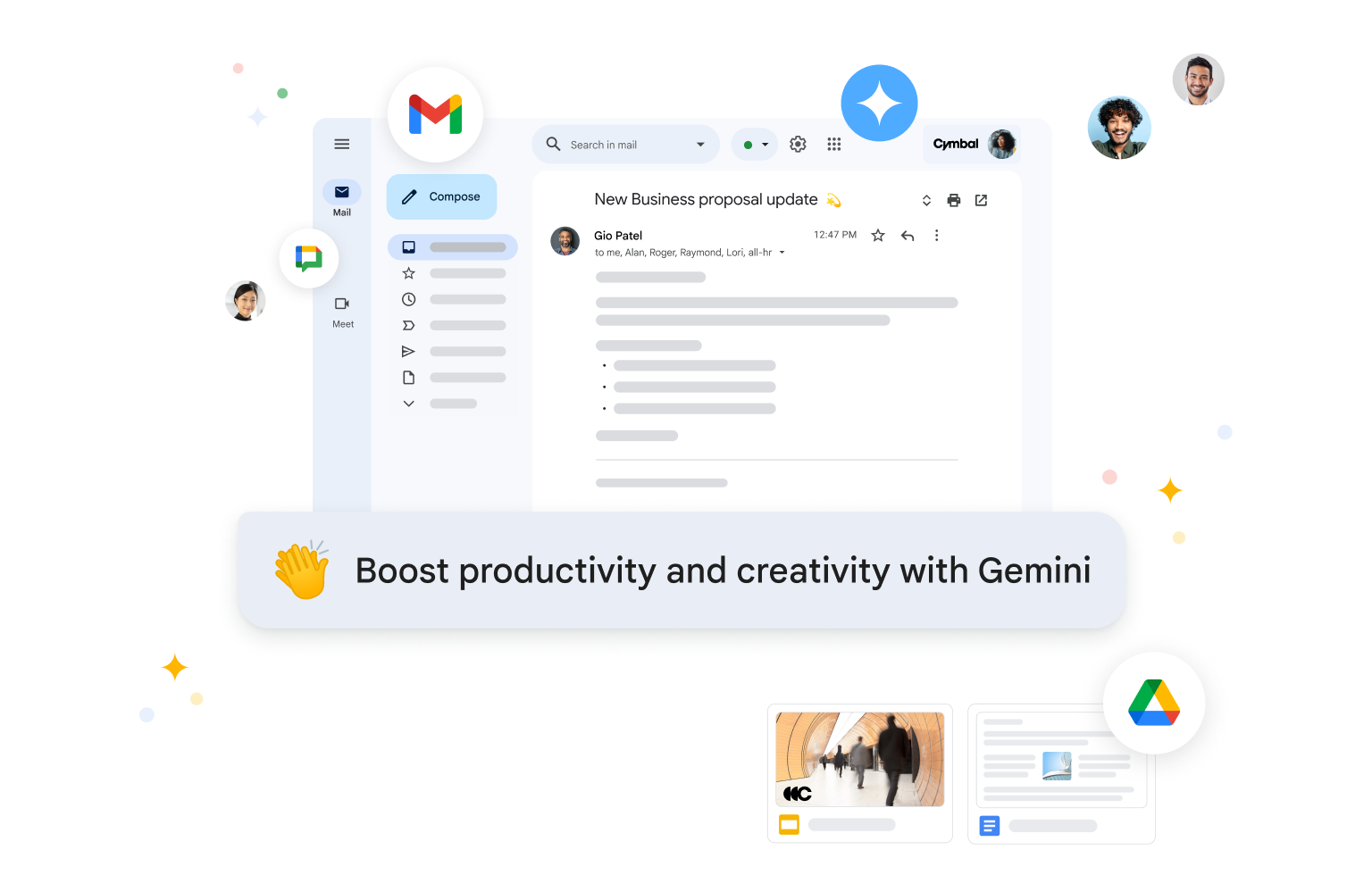 Gemini voor Workspace vat e-mails samen en stelt antwoorden voor in Gmail. Zo krijgt uw productiviteit een boost.