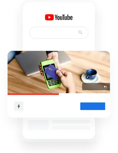 Реклама банка на YouTube: оплата покупки кредитной картой.