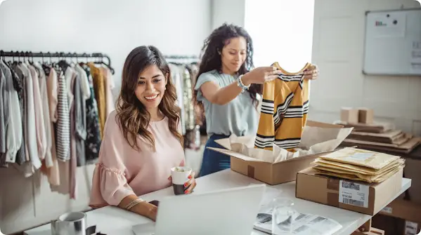 business owners in a clothing shop